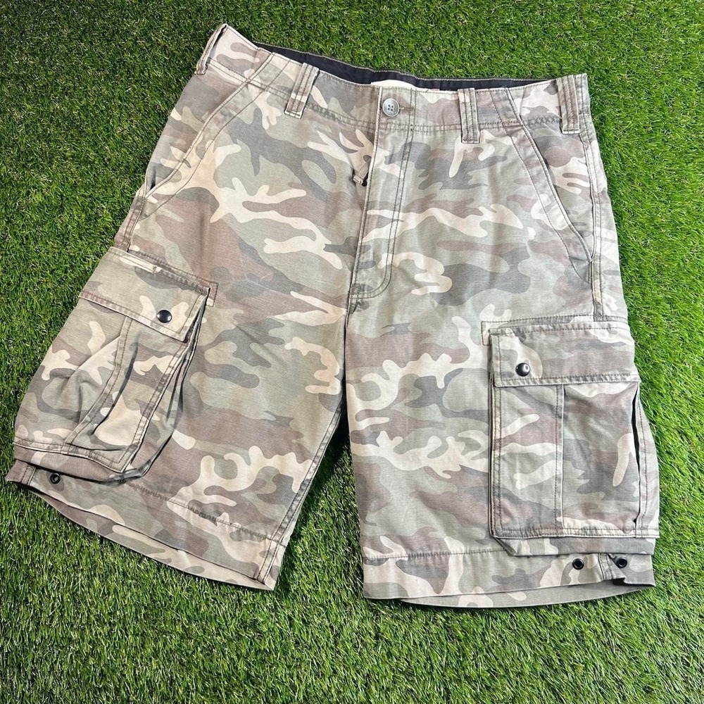 Levis Cargo Camo Cargo Shorts Mens 33 Military Utility Tactical Cotton Y2K Camo